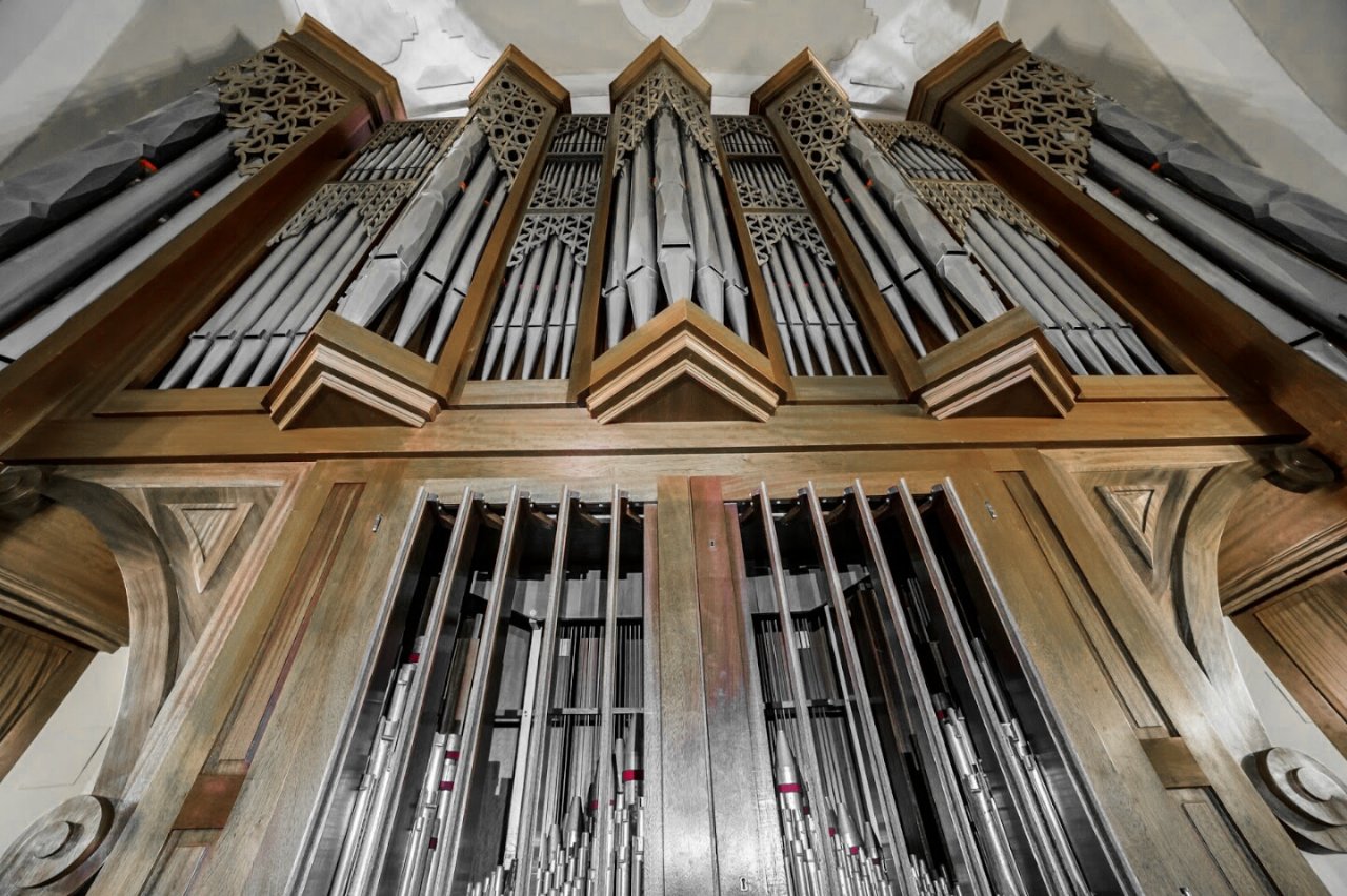Detalle del órgano de Santa María la Antigua en Vicálvaro